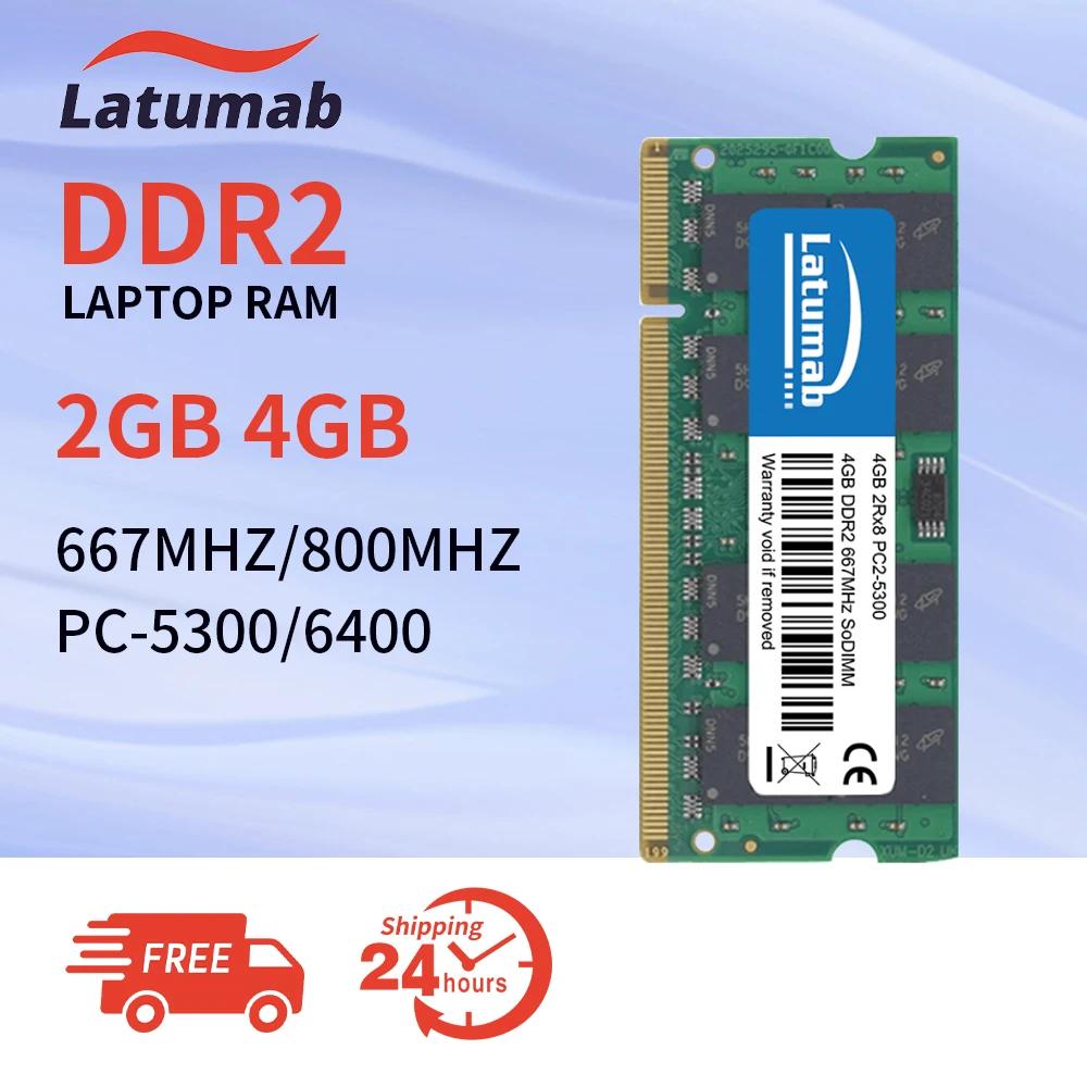 Latumab ޸ RAM DDR2 Ʈ SODIMM ޸ PC2-5300, 6400 RAM, 200 , 1.8V,  ä, 4GB, 8GB, 667MHz, 800MHz